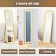 image 6 of HOMCOM Dimming Full Length Mirror w/ Lights Standing Leaning Wall Mount Oak