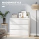 image 3 of HOMCOM Chest of Drawers, 3-Drawer Storage Organiser Unit for Bedroom, Living Room, 80 x 39 x 73cm, White