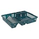image 4 of Large Plastic Dish Drainer with Cutlery Rack Kitchen | Blue | 1