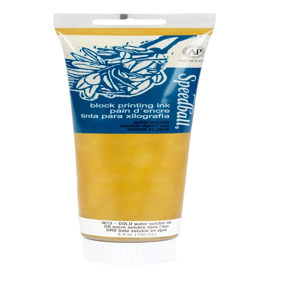image 1 of Speedball Water-Soluble Block Ink, Gold, 5oz