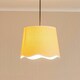image 1 of ValueLights Dutton Natural Fabric White Trim Scallop Edge Ceiling Floor Table Large Lamp Shade