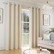 image 2 of Enhanced Living Tokyo Cream 46 x 54 inch (117x137cm) Eyelet Thermal Noise Reducing Dim Out Curtains (PAIR)