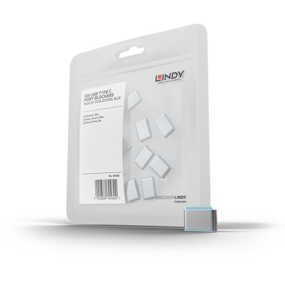 image 1 of USB-C Port Blocker Extra Lock Pack, Blue (10x Locks)