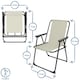 image 3 of Harbour Housewares 6x Folding Metal Beach Chairs - Black - Folding Chair Camping Chair Outdoor Chair Beach Chair Deck Chair