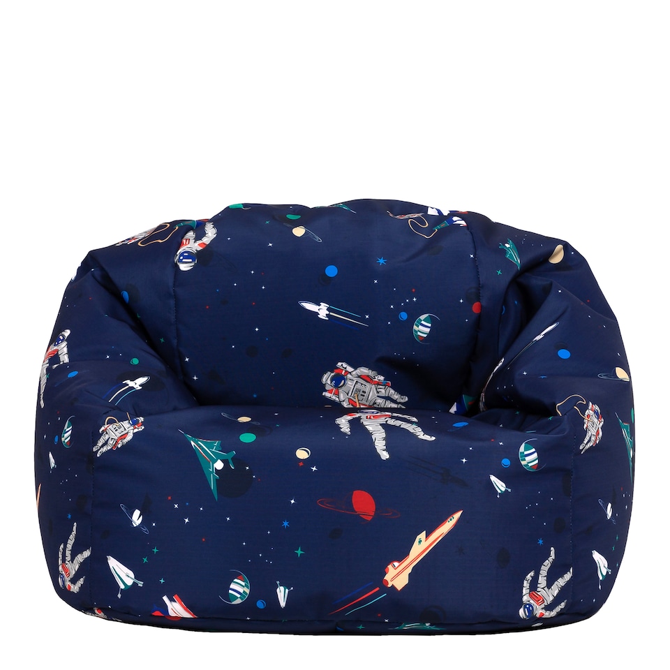 image 1 of Kids Lost In Space Bean Bag Chair Navy Blue Childrens Bean Bags | Blue | Navy Blue | 1