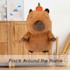image 8 of Capybara Soft Toy Cute Plushie Huggable Cuddly Stuffed Toy 35cm Dark Brown