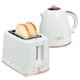 image 1 of HOMCOM Kettle and Toaster Set, 1.7L 3000W Fast Boil Jug Kettle with Auto Shut Off, 2 Slice Toaster with 7 Level Browning Controls & Crumb Tray, UK Otter Thermostat, Cream
