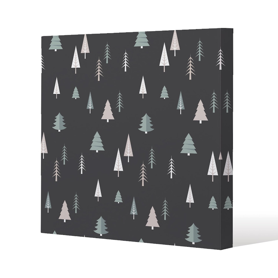 Christmas winter forest (canvas) / 90 x 90 x 4cm | Multi