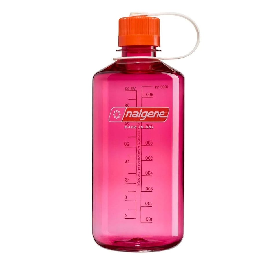 image 1 of Nalgene Narrow Mouth 1L Tritan Renew Water Bottle - Fuchsia Purple - Flame Cap