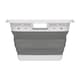 image 9 of Harbour Housewares Collapsible Laundry Basket - 42L - White/Grey | White | White/Grey