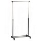 image 4 of KCT Adjustable Single Clothes Rack on Wheels Black | Silver | One Size
