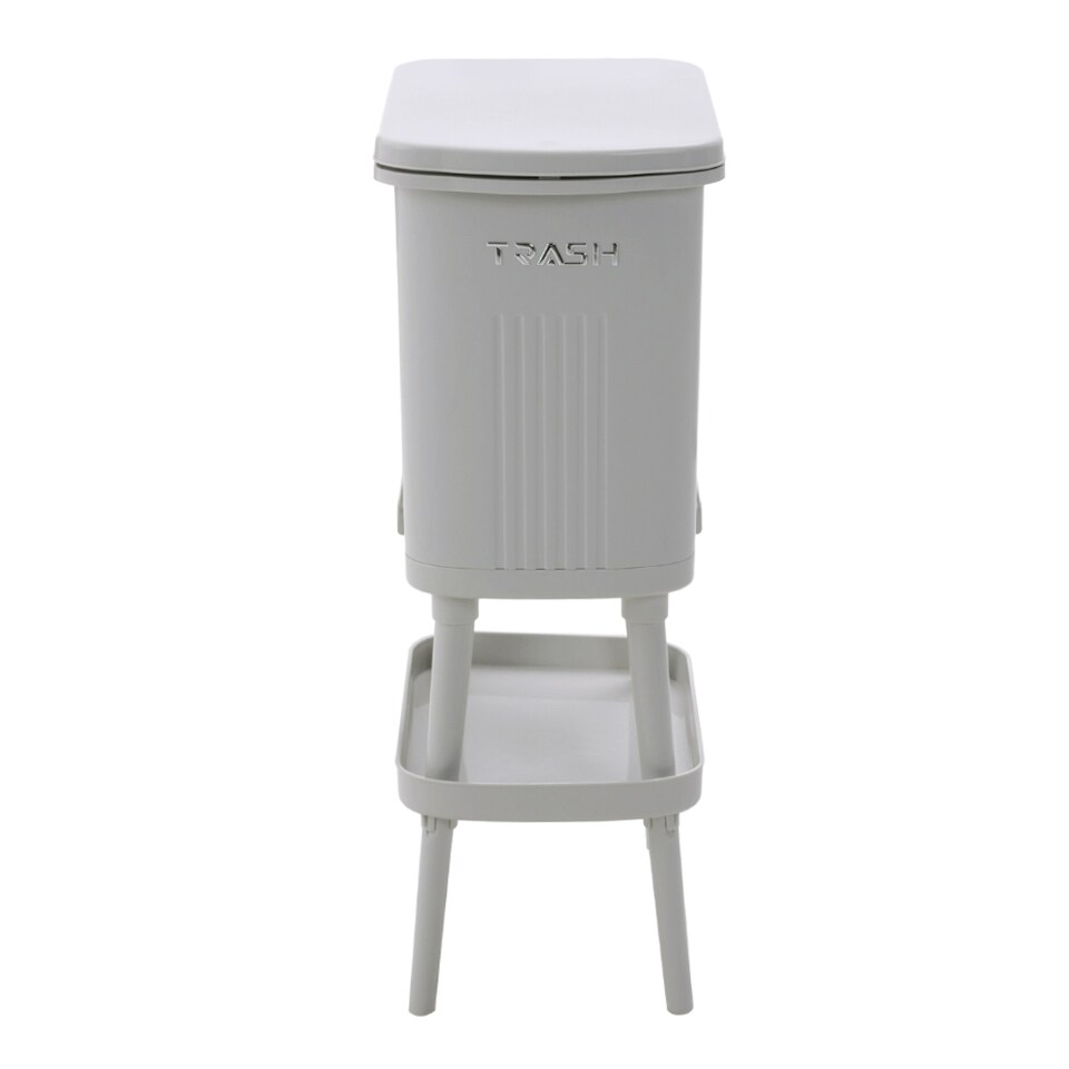 image 1 of Living and Home 18L 2-Tier Dry Wet Separation Trash Bin with Divider | Grey