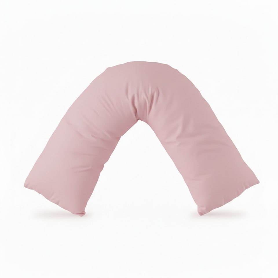 image 1 of V Shape Pillowcase for Support Maternity Pillows Polycotton Easy Care | Pink