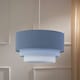image 2 of Gabi - Blue Ombre Linen 3 Tier Ceiling Light Shade | Blue | Medium | 1