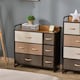 image 2 of HOMCOM Chest of Drawers with 7 Foldable Drawers, 3-Tier Fabric Bedroom Dresser, Clothes Storage Unit for Bedroom, Living Room, Multi-Colored