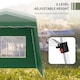 image 6 of Outsunny 2.4 x 2.4m Pop Up Gazebo Canopy Tent with 2 Sidewalls and Carry Bag, Height Adjustable, UV50 Party Tent Event Shelter for Garden, Patio, Green