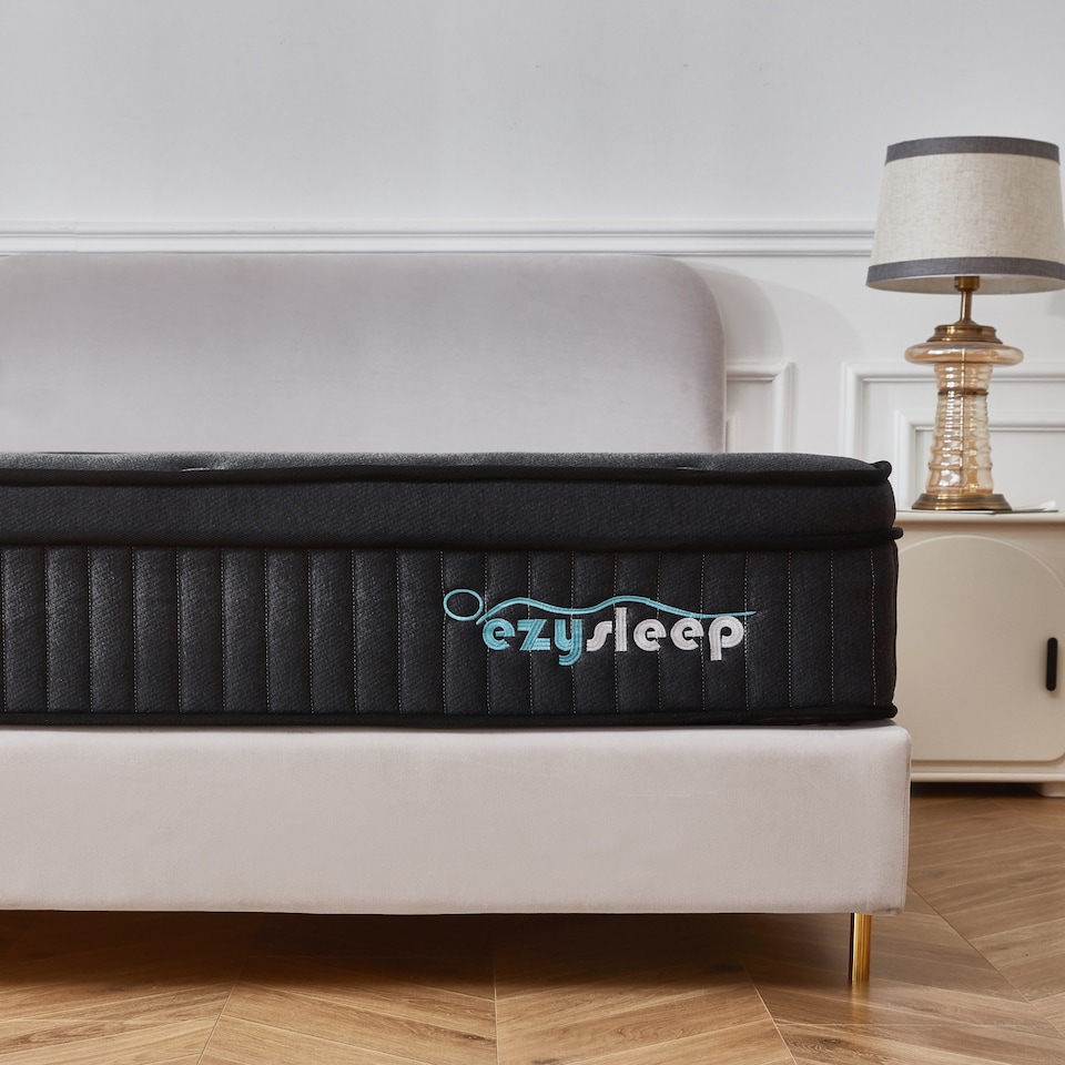 image 1 of Ezysleep 30cm Onyx Spring And Foam Hybrid Mattress - Cool Sensation Cover 5 Year Guarantee | Grey | Grey