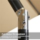 image 7 of Yaheetech 230 cm Patio Umbrella with 6 Ribs Push Button Tilt and Crank-Tan