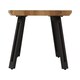 image 3 of Quebec Wave Edge Coffee Table - L58.5 x W100 x H43.5 cm - Medium Oak Effect/Black Brown