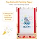 image 5 of COSTWAY 3-in-1 Wooden Kids Art Easel Magnetic Double Sided Easel Blackboard Whiteboard