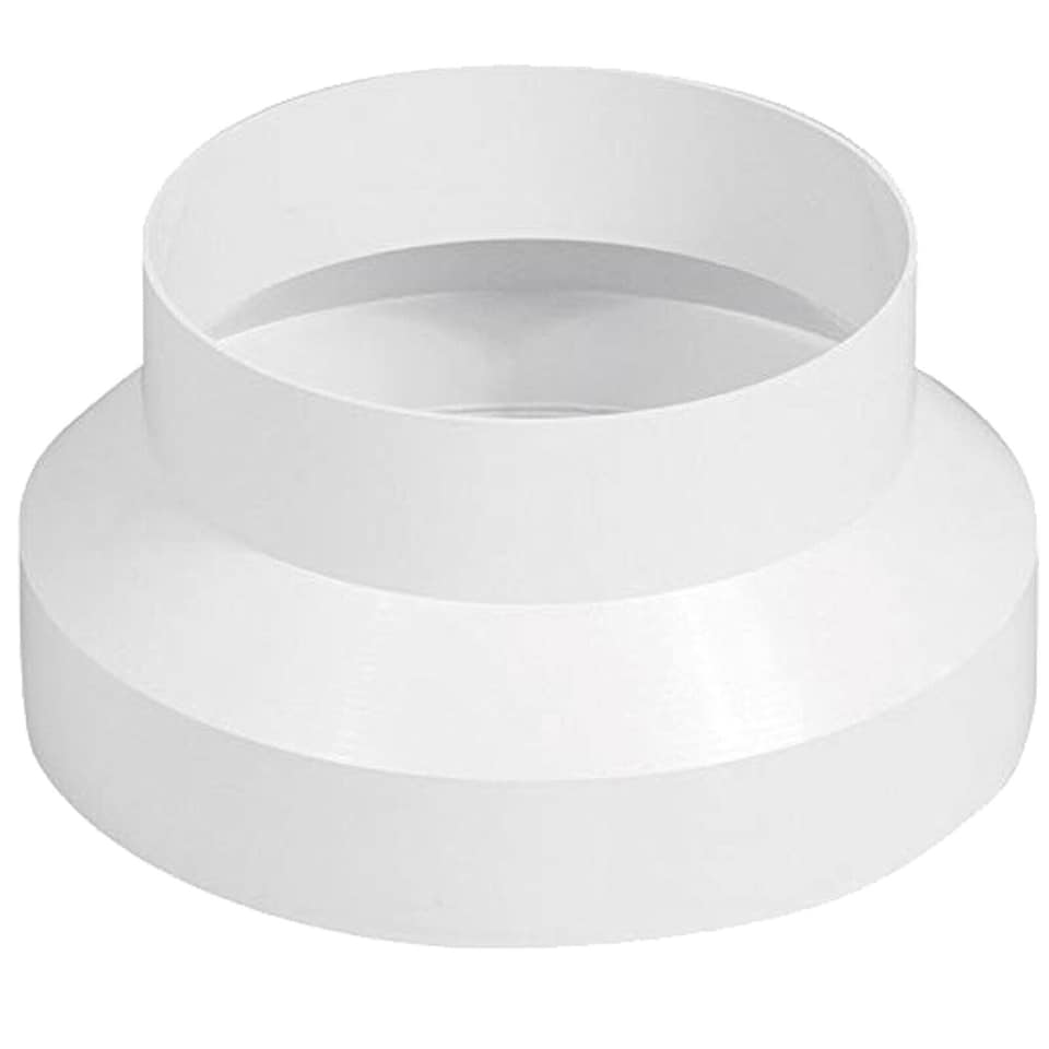 image 1 of SPARES2GO Ducting Reducer Connector for Cooker Hood Extractor / Tumble Dryer / Air Conditioning (5" / 125mm to 4" / 100mm)