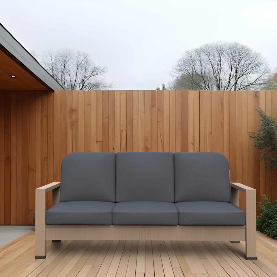 image 1 of Covers&All Outdoor 5 in Seat / Back Cushion with Highly Durable Cover Rite Fabric, 22 in W x 24 in L x 5 in Thick, Grey