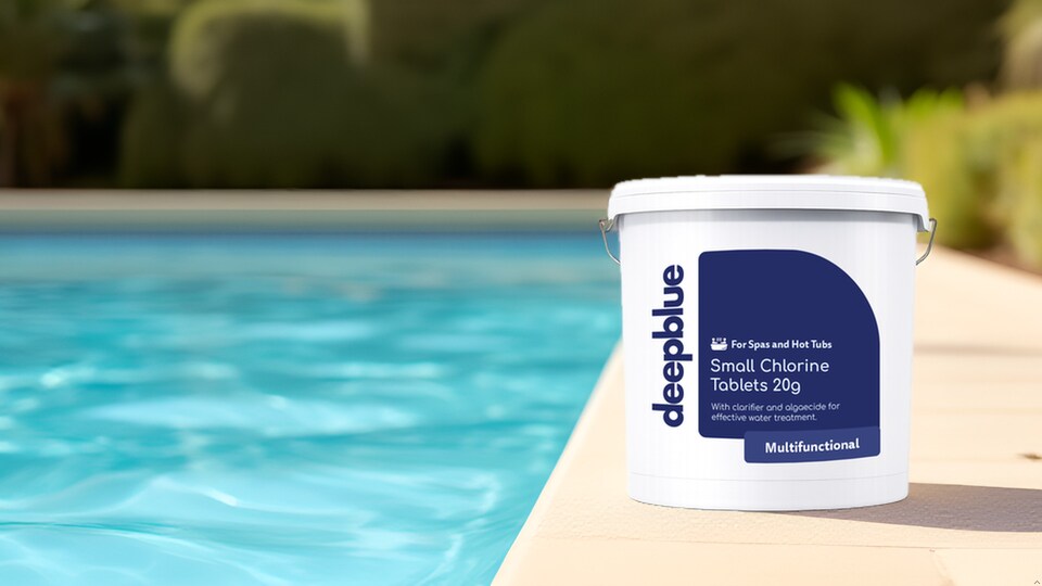 image 1 of Deep Blue Pro - Multifunctional Mini 20g hot tub Chlorine Tablets 5kg spa hottub Long lasting stabilised clarifier algae inhibitor