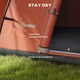 image 4 of Outsunny 3000mm Waterproof Camping Tent w/ Porch & Sewn in Groundsheet, Blue