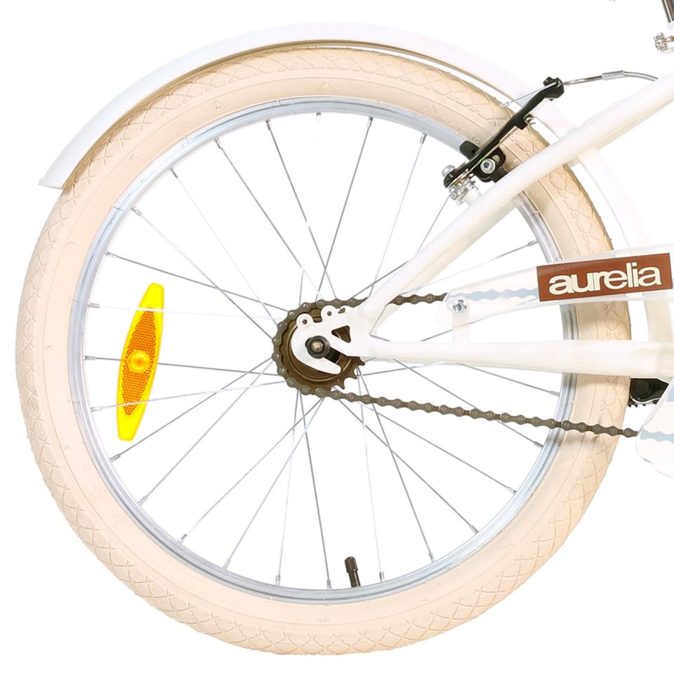 image 1 of Retro 20" Kids Bicycle - White Classic Vintage Style Bike for Children