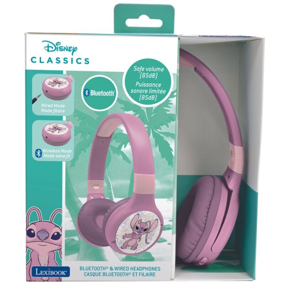 image 1 of Lexibook HPBT010D1 Disney Stitch Bluetooth & Wired Foldable Headphones - Purple
