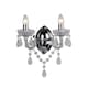 image 1 of Clear Acrylic and Chrome Marie Therese Style 2 x 40W Wall Light | Clear | Chrome | 1