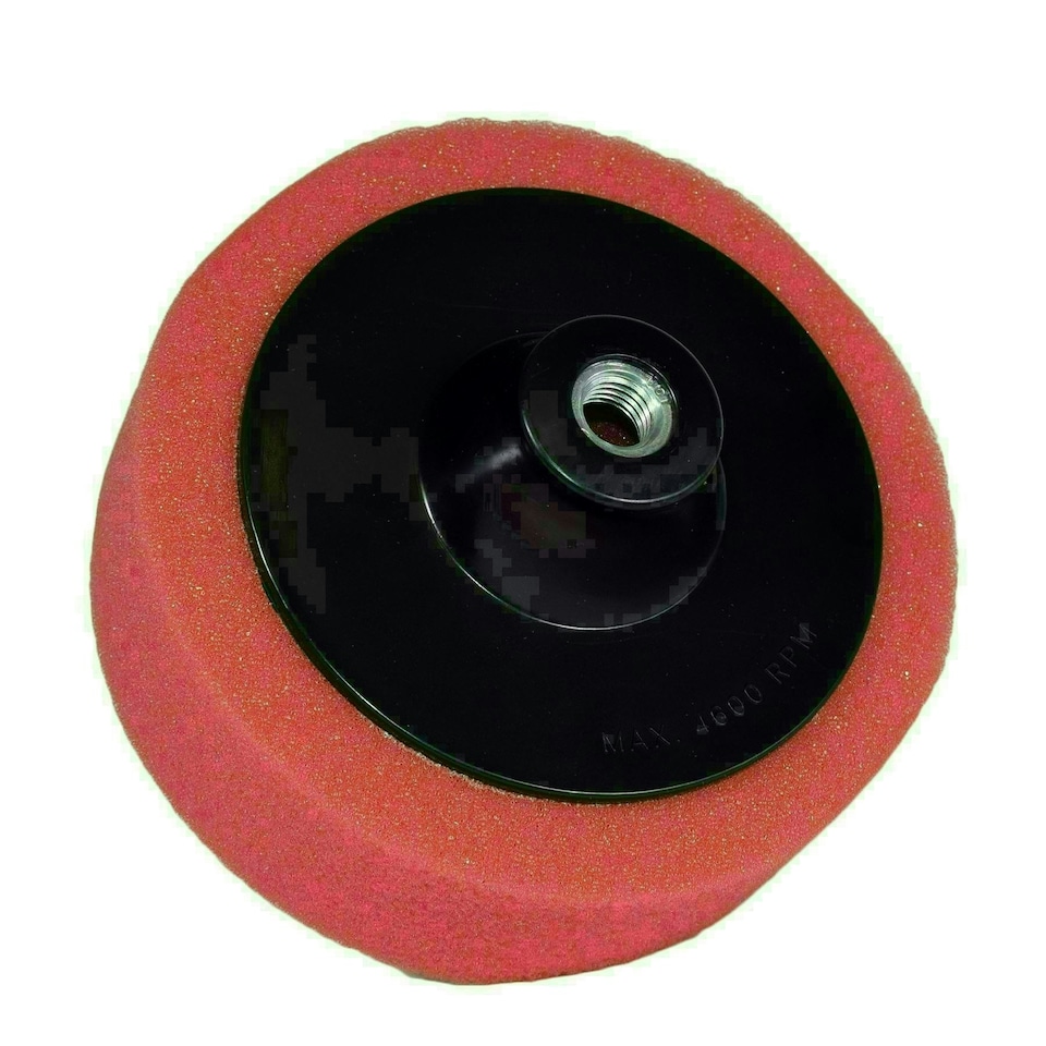 image 1 of Red Sponge M14 Soft 150mm Polishing Mop Sponge Buffing Wheel Polisher