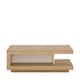 image 2 of Lyon Designer Coffee Table in Riviera Oak and White High Gloss