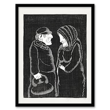 Fantasy Man and woman Samuel J De Mesquita Framed Wall Art Print 12X16"