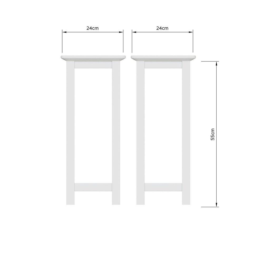 image 1 of Palma Side Table Plant Stand Pure White White