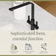 image 3 of Chara Kitchen Sink Mono Mixer Tap - Matt Black Dual Lever Handle | Black | Matt Black | 1