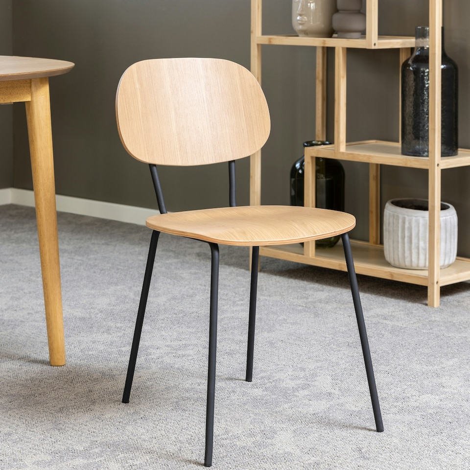 image 1 of Amira Dining Chair in Oak Set of 2