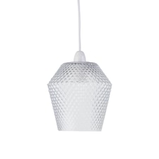Porter - Clear Textured Glass Easy Fit Pendant Shade | Clear | Small | 1