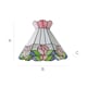 image 8 of ValueLights Evelyn Tiffany Rose Glass Ceiling Pendant Shade