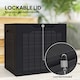 image 5 of Outsunny 97L Plastic Garden Storage Box, Storage Container w/ Handles Black