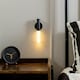 image 1 of ValueLights Oakley Pair of - Black Magnetic Wall Lights with Motion Sensor and USB Rechargeable