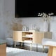 image 8 of HOMCOM TV Stand Cabinet for TVs up to 50" with Sliding Doors, Natural