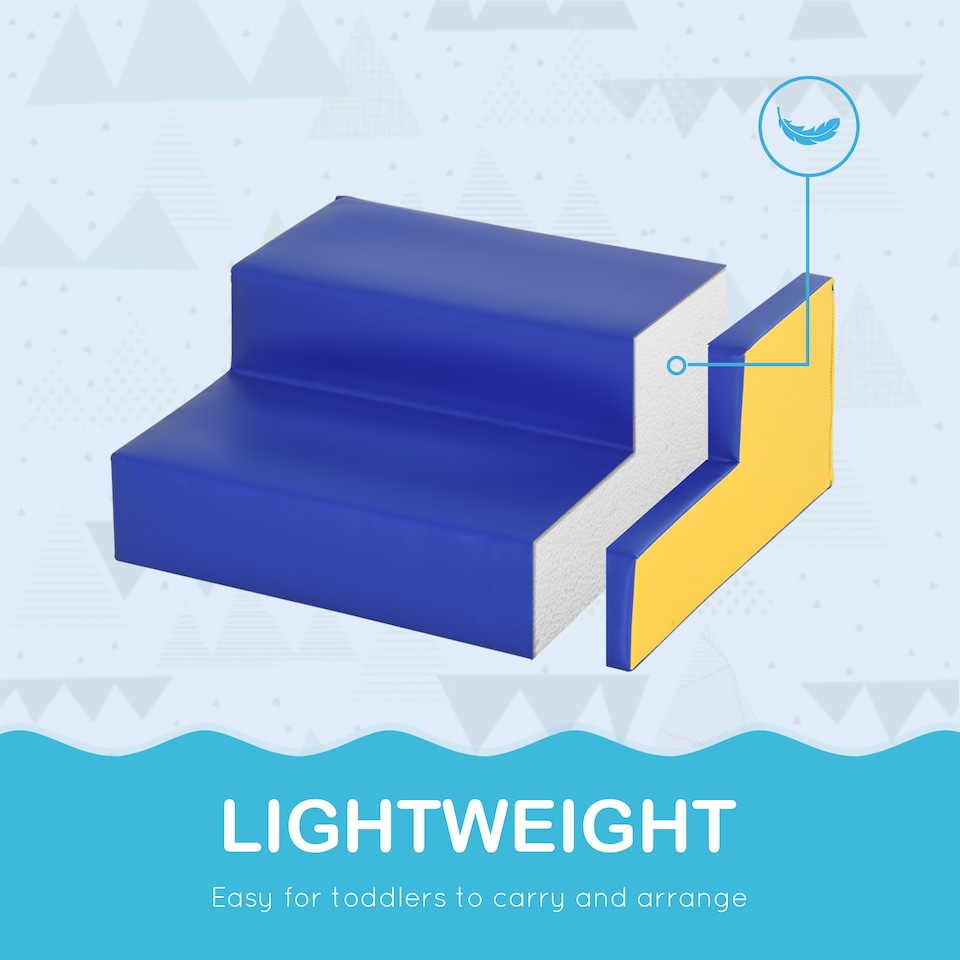 image 1 of HOMCOM 2-Piece Soft Playset for Toddlers, Climb, Crawl, Red