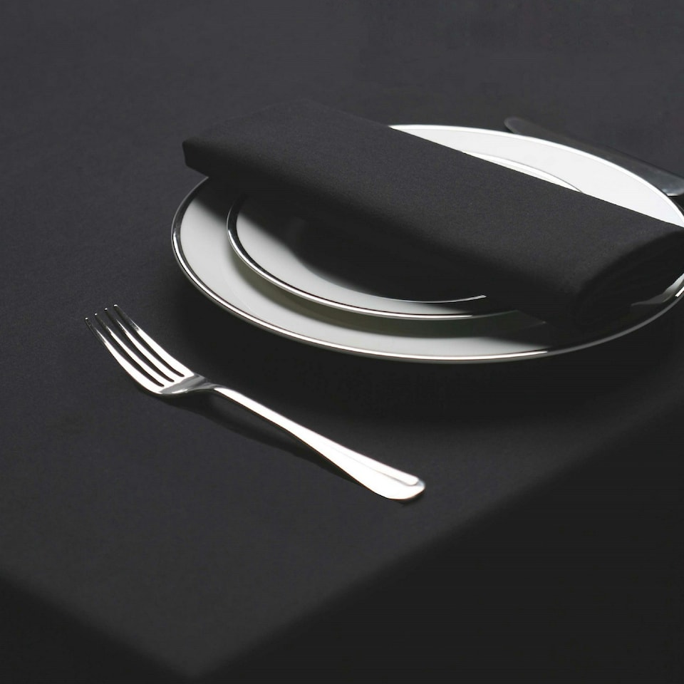 Belledorm Amalfi Round Table Cloth - Black - One Size