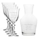 image 1 of Personalised Engraved Crystal Wine Glasses and 1L Carafe Birthday Gift