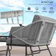image 5 of Outsunny 4 Piece Rattan Garden Furniture Set, Wicker Patio Outdoor Furniture Set with Loveseat, Armchairs, Glass Top Coffee Table and Cushions for Patio, Conservatory, Balcony, Grey | Grey