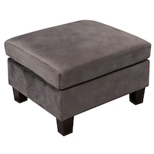 Plush Velvet Footstall in Mink