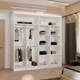 image 3 of Modern Mirror Sliding Wardrobe with Gloss Strips & Storage