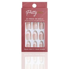 Pretty Pro Reusable Press On Nails Hey Frenchie 24pcs