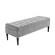 image 4 of Safar 137cm Ottoman Storage Bench - Naples Shoe Bench - Grey Lined Upholstery Storage Footstool
